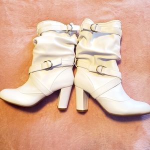 White Heel BAMBOO Boots